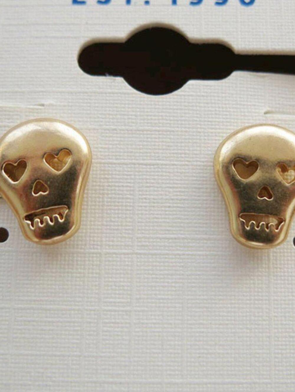 Lucky Brand Skull Stud Earrings